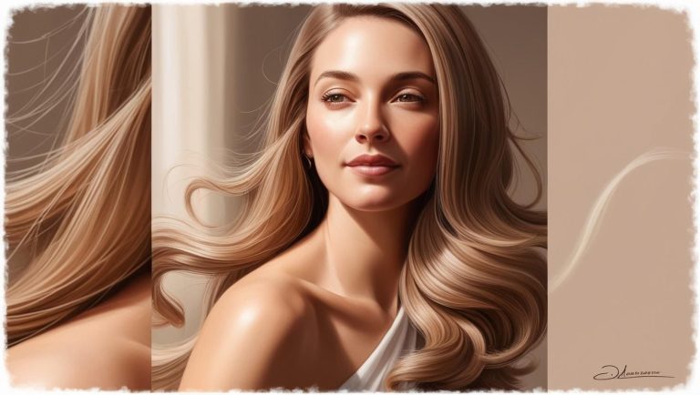 若い女性　ロングヘア