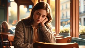 孤独な若い女性